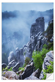 Selvklæbende plakat Saxon Switzerland