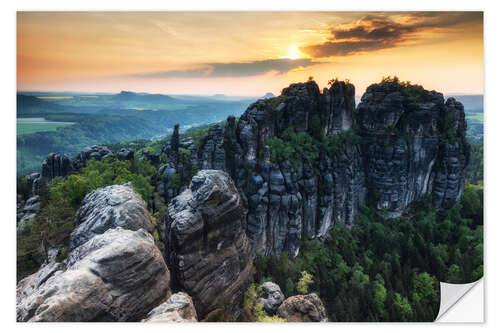 Selvklebende plakat Saxon Switzerland - Schrammsteine II