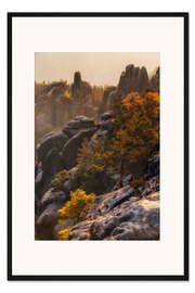 Gerahmter Kunstdruck Sächsische Schweiz - Schrammsteine I
