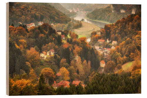 Stampa su legno Saxon Switzerland - Rathen