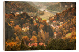 Quadro de madeira Saxon Switzerland - Rathen