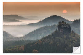 Selvklebende plakat Saxon Switzerland