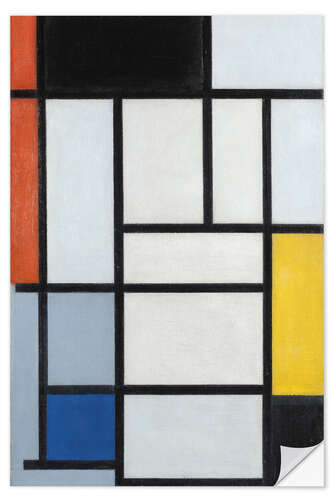 Selvklebende plakat Composition with Red, Black, Yellow and Blue, 1921