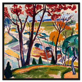 Gerahmter Kunstdruck Landschaft, Brücke, Huntingdon Valley, ca. 1915