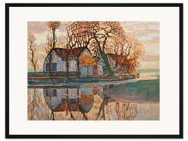 Gerahmter Kunstdruck Bauernhof bei Duivendrecht, ca. 1916