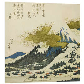 Foam board print Mount Fuji from Lake Ashi in Hakone, Japan, ca. 1830