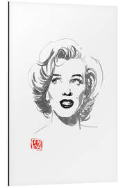 Aluminium print Marylin looks left