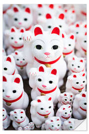 Naklejka na ścianę Manekineko waving cat as a lucky charm