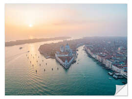 Naklejka na ścianę Aerial view of Venice at sunset