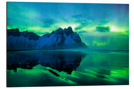 Magnettafel Aurora Borealis über dem Vestrahorn