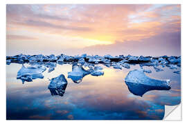 Sisustustarra Sunrise at Diamond Beach in Iceland