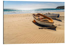 Aluminium print Boats on Bolonia beach