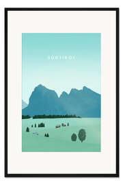 Gerahmter Kunstdruck Südtirol