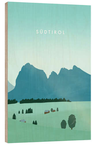 Wood print South-Tirol