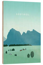 Wood print South-Tirol