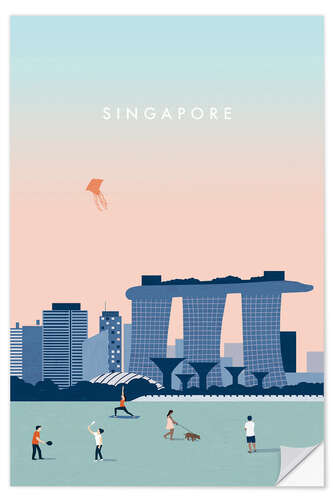 Wandsticker Singapur