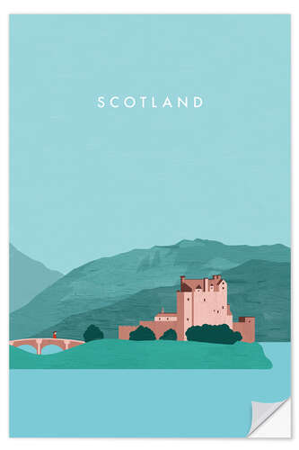 Selvklæbende plakat Scotland