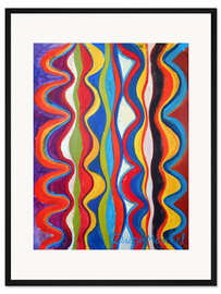 Gerahmter Kunstdruck Wellen VIII