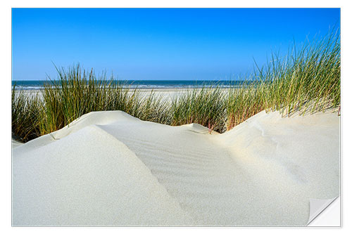 Selvklebende plakat Untouched dune landscape