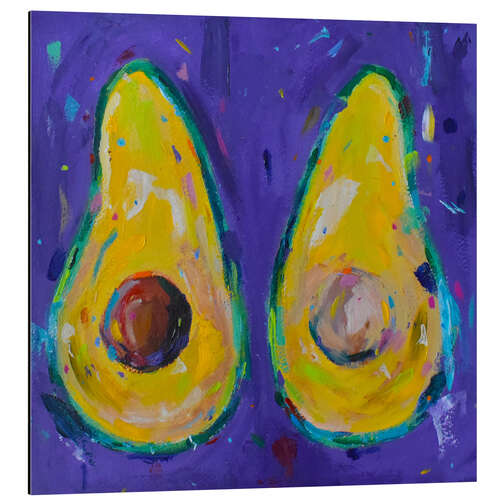 Tableau en aluminium Avocado on Purple