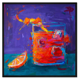 Gerahmter Kunstdruck Negroni-Cocktail