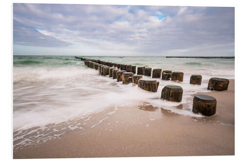 PVC-taulu Groynes on the Baltic Sea coast on the Fischland-Darss