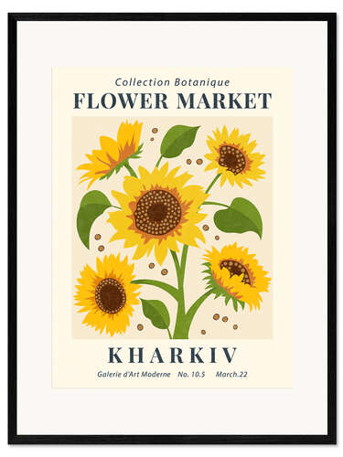 Framed art print Flower Market Kharkiv Sunflower