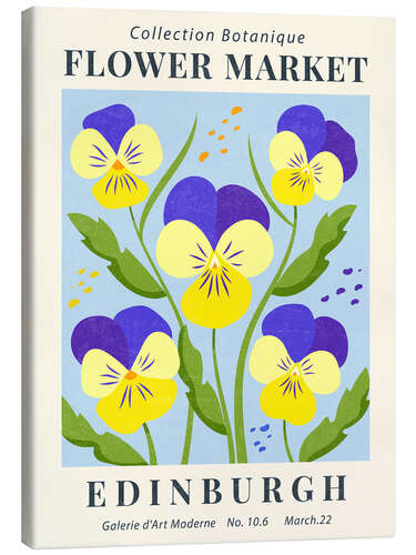 Canvas print Flower Market Edinburgh Pansies