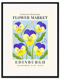 Impressão artística com moldura Flower Market Edinburgh Pansies