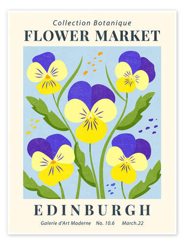 Poster Flower Market Edinburgh Pansies