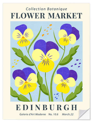 Wall sticker Flower Market Edinburgh Pansies