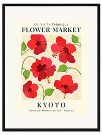 Gerahmter Kunstdruck Flower Market Kyoto Hibiscus