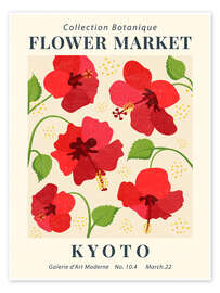 Wall print  Flower Market Kyoto Hibiscus - TAlex