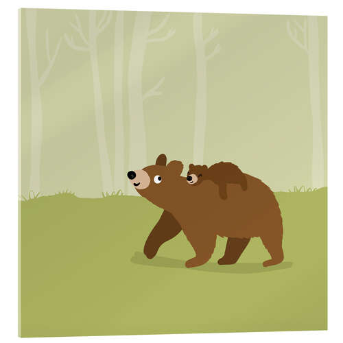 Acrylglas print Bear luck