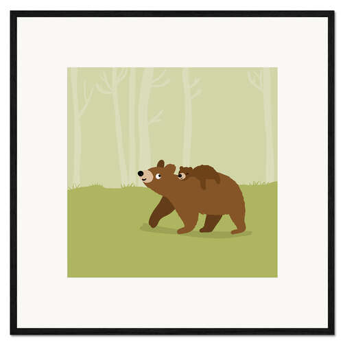 Framed art print Bear luck