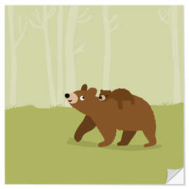 Wall sticker Bear luck