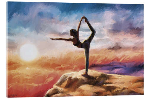 Acrylglasbild Mountain Yoga