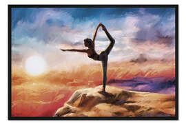 Gerahmter Kunstdruck Mountain Yoga