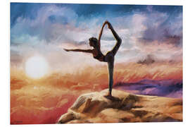 Quadro em PVC Yoga nas montanhas