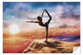 Muursticker Mountain Yoga