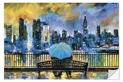 Wandsticker New York in Love