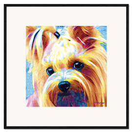 Impression artistique encadrée Yorkshire Terrier