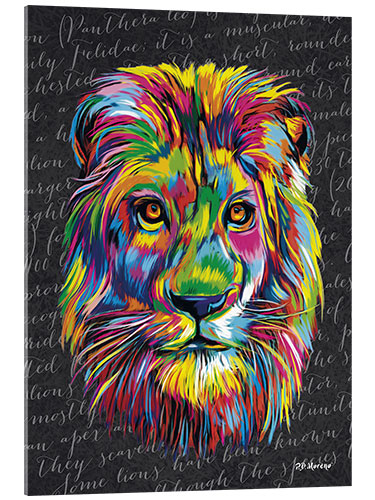 Acrylglasbild Pop Art Löwe