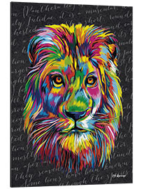 Tableau en aluminium Pop Art Lion