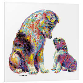 Tableau en aluminium Two Puppies