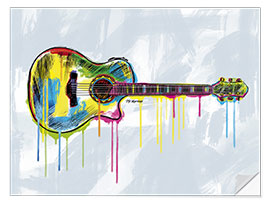 Selvklæbende plakat Acustic Guitar