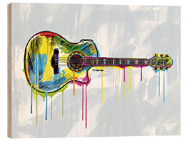 Holzbild Akustik Gitarre