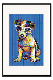 Gerahmter Kunstdruck Jack Russel Welpe