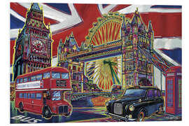 Tableau en PVC London Pop Art