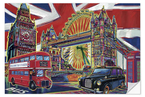 Adesivo murale London Pop Art